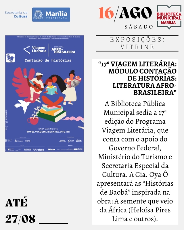 Evento biblioteca-municipal-vitrine---17-viagem-literaria-modulo-contacao-de