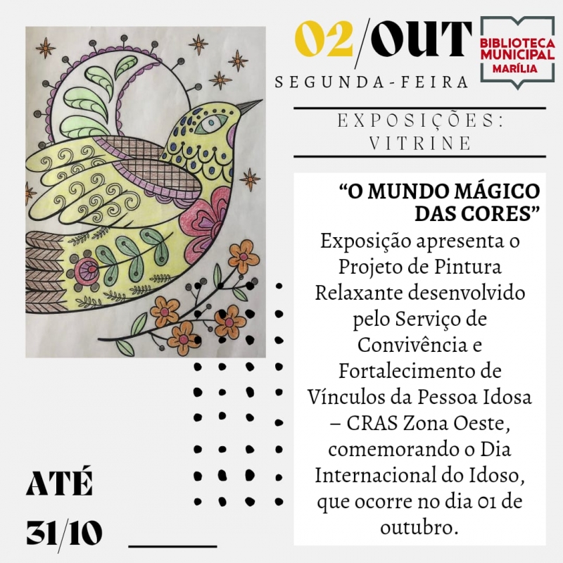 Evento biblioteca-municipal-exposicao---o-mundo-magico-das-cores