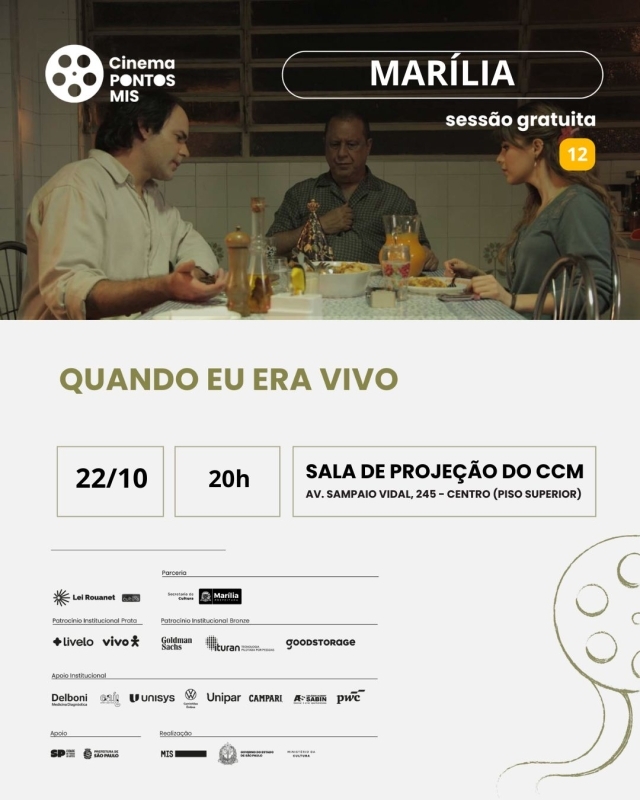 Noticia marilia-recebe-sessao-gratuita-do-filme-quando-eu-era-vivo-pelo-programa
