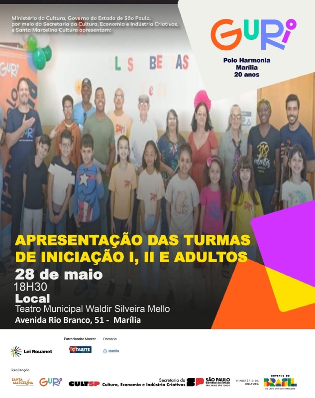 Evento musica-apresentacao-das-turmas-de-iniciacao-musical-infantil-i-ii-e-adultos--