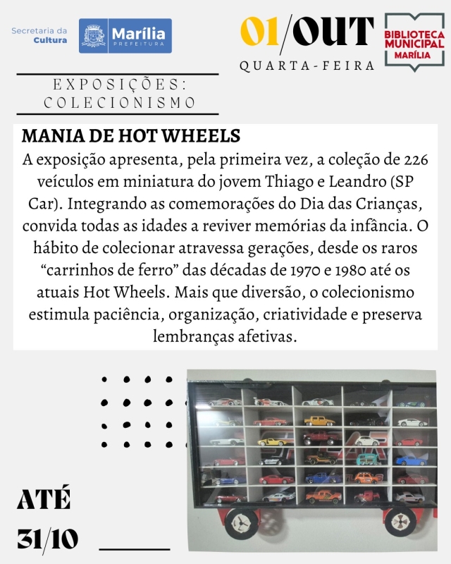 Evento mania-de-hot-wheels---exposicao--biblioteca---colecionismo-