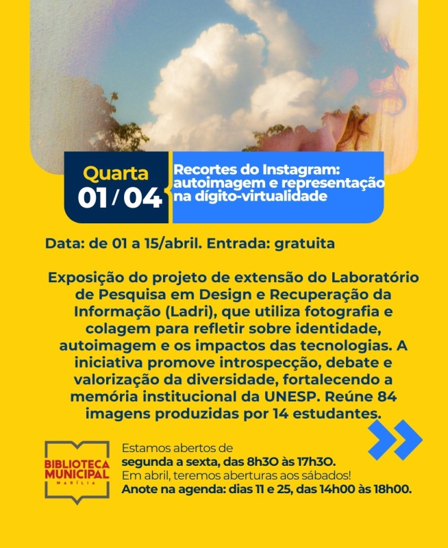 Evento biblioteca-municipal-exposicao-recortes-do-instagram-autoimagem-e