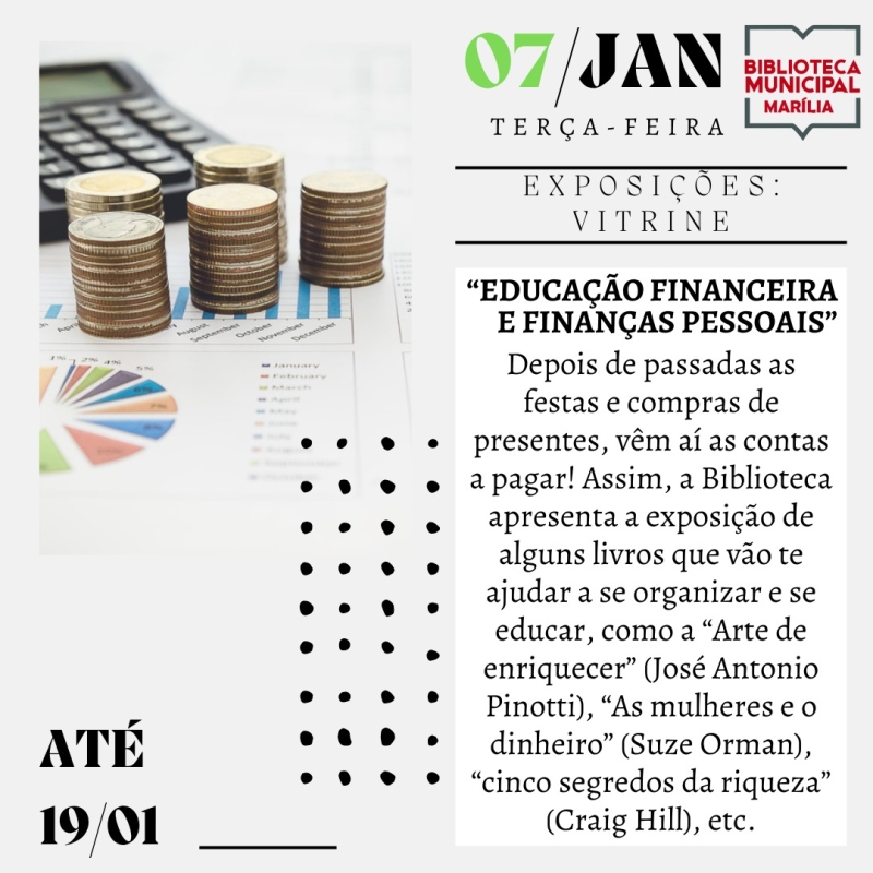 Evento biblioteca-municipal-exposicao-educacao-financeira-e-financas-pessoais