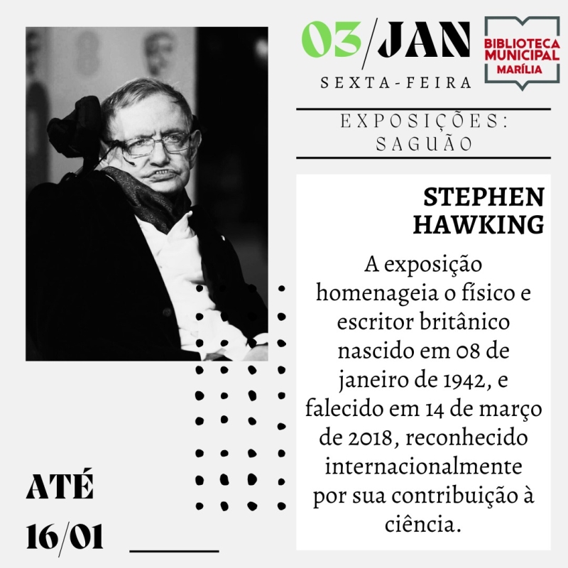 Evento biblioteca-municipal-exposicao-stephen-hawking