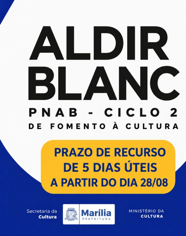 Noticia cultura-divulga-resultado-preliminar-dos-editais-da-aldir-blanc-pnab